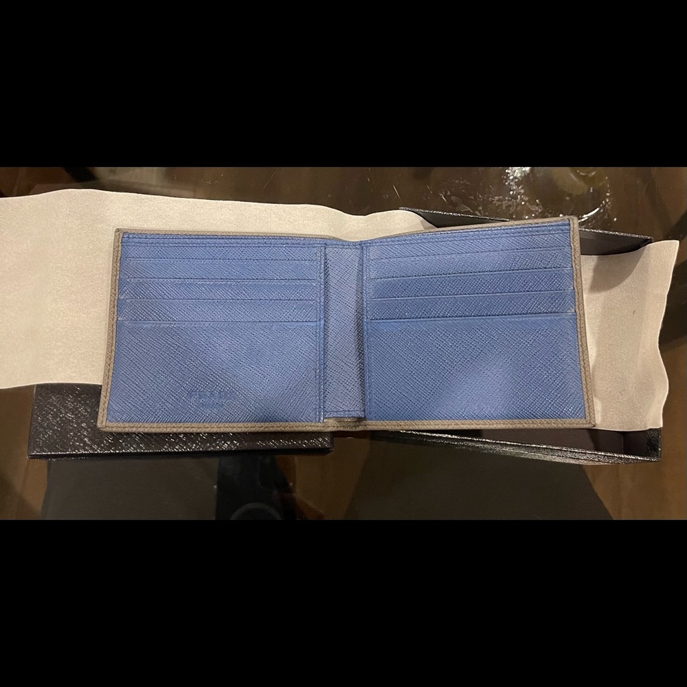 Prada Wallet grey with blue